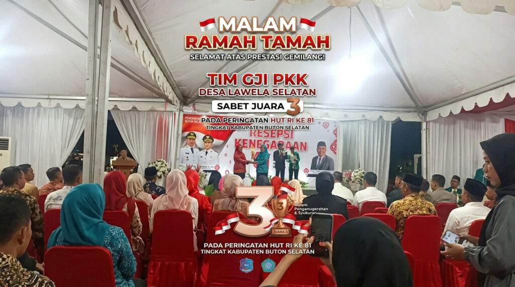Tim Gerak Jalan Indah PKK Desa Lawela Selatan, Raih Juara 3 Pada Peringatan HUT RI Ke-81 Tingkat Kabupaten Buton Selatan
