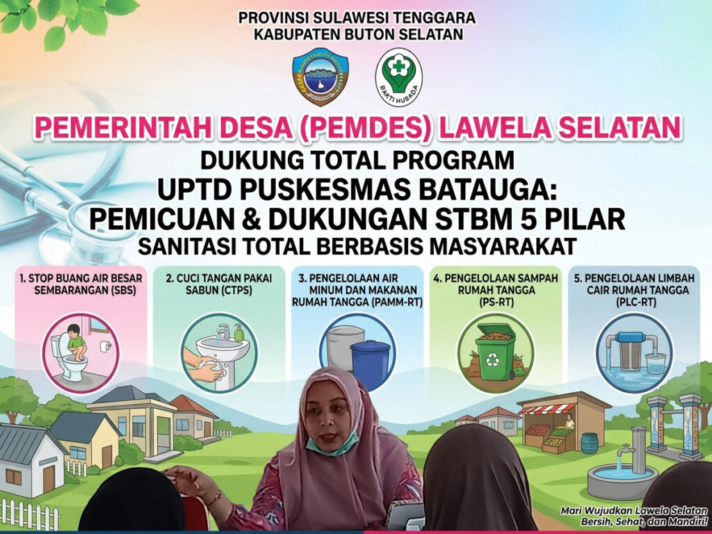 Pemdes Lawela Selatan Apresiasi Kegiatan Pemicuan STBM 5 Pilar dari Puskesmas Batauga