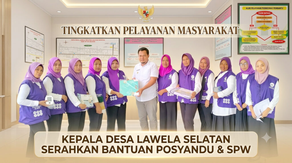 Tingkatkan Pelayanan Masyarakat, Kades Lawela Selatan Serahkan Bantuan Operasional Posyandu