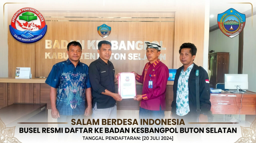 Wadah Perangkat Desa yang tergabung dalam SBI Buton Selatan Resmi Daftar di KESBANGPOL BUSEL