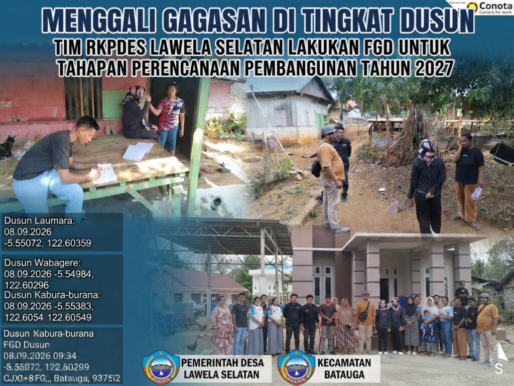Tim RKPDes Lawela Selatan Gelar FGD Dusun untuk Serap Aspirasi Pembangunan 2027 di Tengah Tantangan Efisiensi